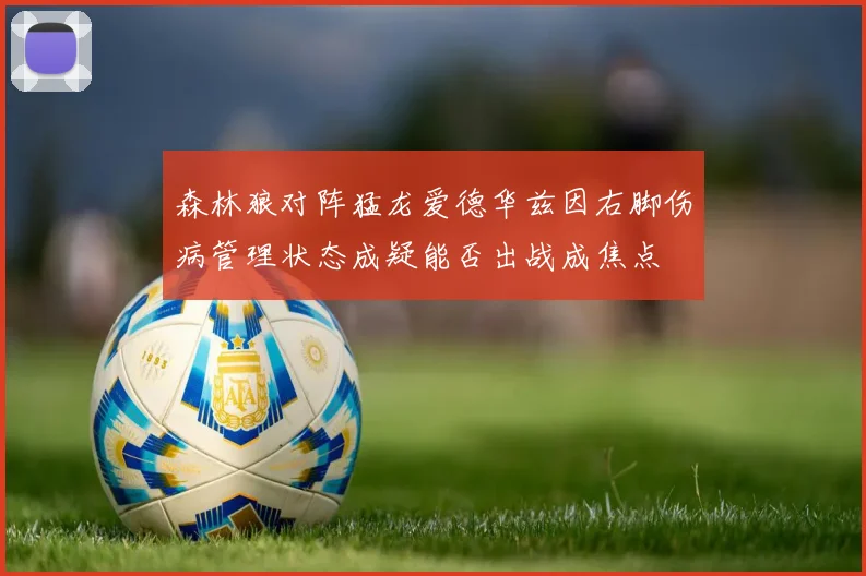 森林狼对阵猛龙爱德华兹因右脚伤病管理状态成疑能否出战成焦点